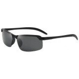 Ochelari de soare, flippy, polarizati, pentru condus, ciclism, 400 uv, cu lentila neagra pentru protectie, rama neagra, pc, 14 x 3.7 cm, 15.2 g