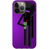 Husa compatibila cu Apple iPhone 14 model Enderman, Silicon, TPU, Viceversa, Transparent, Carcasa