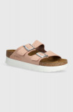 Birkenstock papuci din nubuc Arizona Platform Flex Birkenstock x Papillio culoarea roz, cu platforma, 1026894