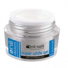 ENII Gel UV alb intens - manichiură French, 5ml