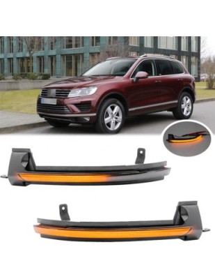 Set 2 Semnalizari Led Oglinda Dinamice VW Touareg 2 7P 2010-2018 foto