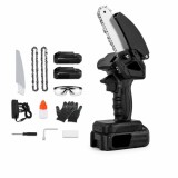 Mini Fierăstrău Electric cu Acumulator, Set Complet, Negru