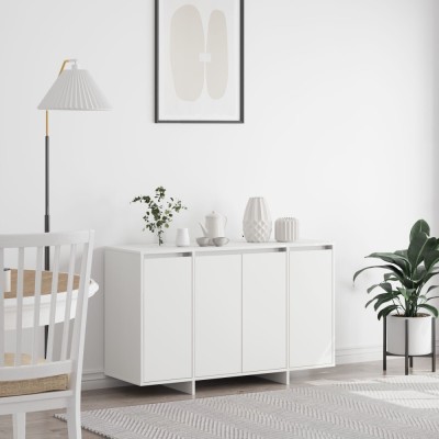 Gossi bufet alb alb lemn prelucrat 120 x 41 x 75 cm bufet de stocare foto