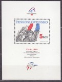 Cehoslovacia 1989 - Philexfrance, colita neuzata