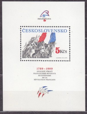 Cehoslovacia 1989 - Philexfrance, colita neuzata foto