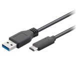 Cablu USB 3.0 USB-A la USB-C 2m Negru