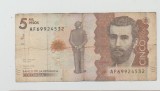 bnk bn Columbia 5000 pesos 2018 circulata