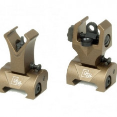 FLIP-UP FRONT SIGHT SI REAR SIGHT PENTRU SERIA M16 - TAN