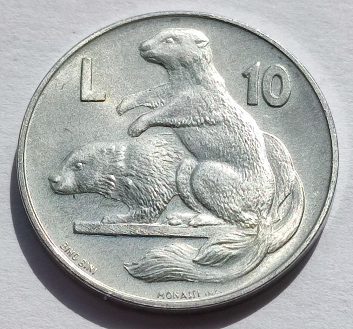 210. Moneda San Marino 10 lire 1975