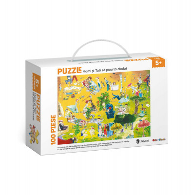 Puzzle - Mami si tati se poarta ciudat (100 piese) PlayLearn Toys foto