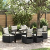 Cumpara ieftin Set de masă pentru grădină 7 pcs Negru poliratan