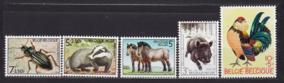 BELGIA 1969/1974/1976 FAUNA LOT MNH foto