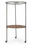 Expozor din fier negru cu polita din lemn maro &Oslash; 103 cm x 199 h