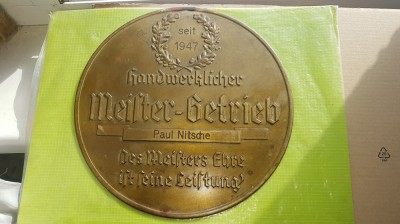 F925-Reclama veche 1947 alama Paul Nitsche Mester articole artizanale lucrate de mana. In onoarea Maestrului pentru performanta reusita. foto