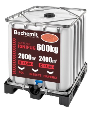 Solutie ignifugare lemn Bochemit Antiflash 600kg maro B-s1 d0,C-s1 d0 foto