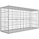 Cos gabion Songmics pentru pietre, otel galvanizat, 100x50x30 cm, argintiu