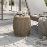 VidaXL Cutie depozitare de grădină 4 &icirc;n 1, maro deschis, polipropilenă 364156