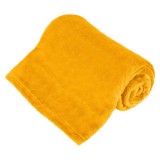 Patura Fleece Polar, Material Moale si Pufos Cocolino, Dimensiune 150x200 cm, Culoare Galben, Teesa