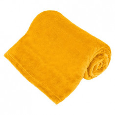 Patura Fleece Polar, Material Moale si Pufos Cocolino, Dimensiune 150x200 cm, Culoare Galben