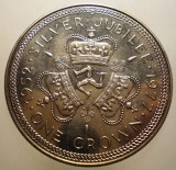 J.216 ISLE OF MAN ELIZABETH II SILVER JUBILEE 1 ONE CROWN 1977 XF/AUNC, Europa, Cupru-Nichel