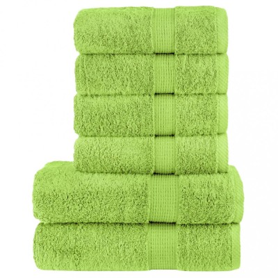 Set de prosoape premium SOLUND, 6 piese, verde măr, 600 g/m&amp;sup2; foto