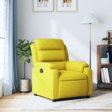 VidaXL Fotoliu rabatabil, galben, catifea 373507