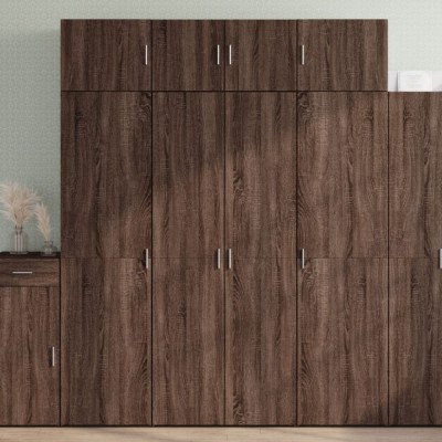 vidaXL Dulap &amp;icirc;nalt, stejar maro, 80x42,5x185 cm, lemn prelucrat 3281440 foto