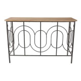 Cumpara ieftin Consola din metal si lemn Classy Fence 120 cm