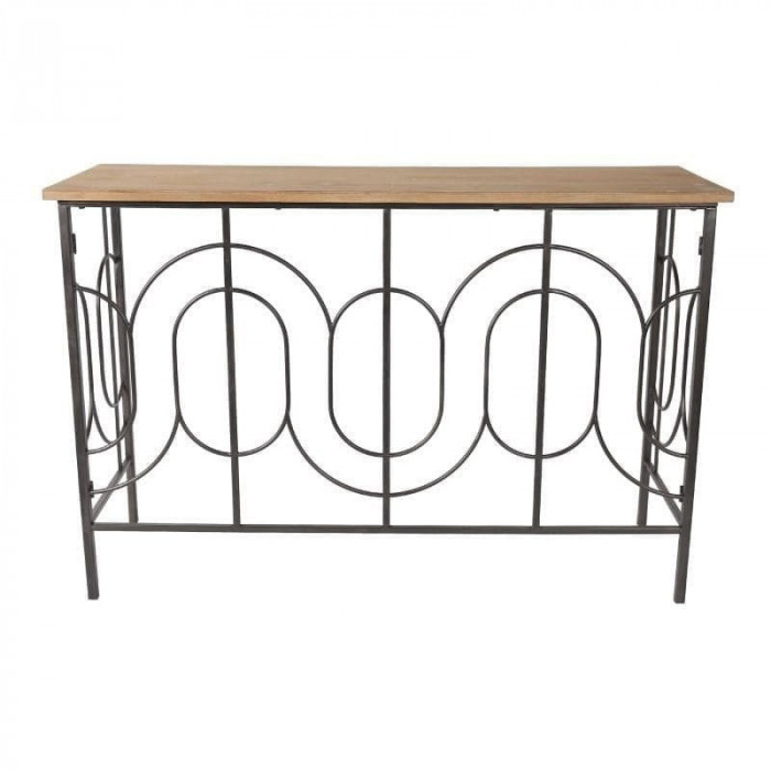 Consola din metal si lemn Classy Fence 120 cm