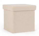 Taburet textil bej Joris 38x38x38 cm
