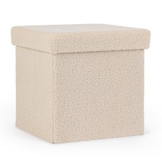 Taburet textil bej Joris 38x38x38 cm