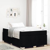 VidaXL Cadru de pat cu saltea Negru 120 x 200 cm țesătură 3398281
