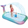 Piscina gonflabila cu stropitoare Onozio, PVC, multicolor, 166 x 100 x 18 cm