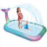Piscina gonflabila cu stropitoare Onozio, PVC, multicolor, 166 x 100 x 18 cm