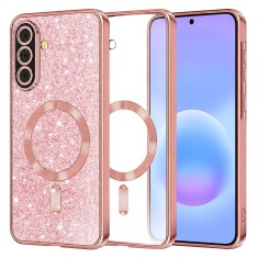 Husa pentru Samsung Galaxy A57 5G Asteroid GSM Luxury Glitter MagSafe, Rose Gold