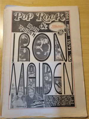 Pop rock &amp;amp; show aprilie 1992-interviu daniel iordachioaie,iron maiden.c.c. catch foto