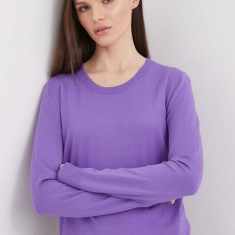 Sisley pulover femei, culoarea violet, light