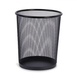 Coș Gunoi Metalic Birou, 25x26cm, Capacitate 8.5L, Negru, Oem