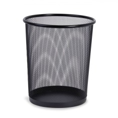 Coș Gunoi Metalic Birou, 25x26cm, Capacitate 8.5L, Negru