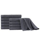 Cumpara ieftin Prosoape de saună, 5 buc., antracit, 80x200 cm, bumbac, 450 gsm
