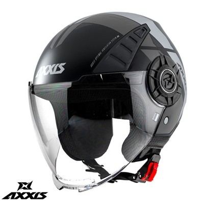Casca pentru scuter - motocicleta Axxis model Metro Cool B2 gri mat (open face) &amp;ndash; tip viziera: MT-V-26B XS (53/54cm) foto