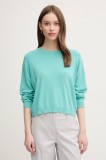 United Colors of Benetton pulover de bumbac culoarea turcoaz, light, 1091D10D6