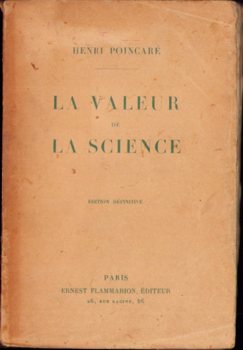 HST C3492 La valeur de la science, edition definitive, par Henri Poincare, Paris