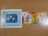 Rom&acirc;nia Bulgaria Fotbal M&uuml;nchen 74 Italia 90 Colițe Ștampilate Lot 2 Piese -A771