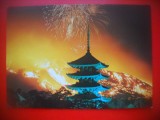 HOPCT 5325 INCENDIU DEALUL WAKAKUSA NARA . -JAPONIA -ASIA-NECIRCULATA