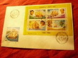 Plic FDC - 500 Ani descoperirea Americii de Cr.Columb 1992 ,1 bloc Romania