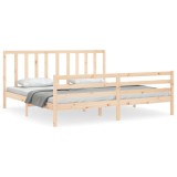Cumpara ieftin Cadru de pat fara saltea, 200x200 cm, lemn masiv pin