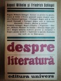 DESPRE LITERATURA-AUGUST WILHELM SI FRIEDRICH SCHLEGEL 1983