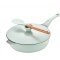 Set tigaie multifunctionala din aluminiu turnat sub presiune 4 piese ZASS Gourmet ZG-ACS 07, Verde ProDesign DailyAppliances