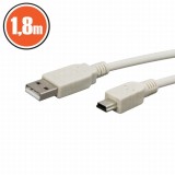 Cablu USB 2.0fisa A - fisa B (mini)1,8 m1buc.